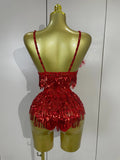 2026 New Sexy Nightclub Bar DJ Performance Dancer Stage Costume Sparkly Rhinestones Feathers Tassels Mesh See Through Bodysuits