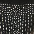 Women's 2 Piece Outfits Rhinestone Fringe Crop Cami Top and Bodycon Skirt Set Sexy Women's Nightclub Dress Party Dresses