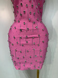 Women Sexy Backless Bodycon Sleeveless Bandage Dress Black Pink Elegant Prom Gown Club Evening Party Luxury Birthday Dresses