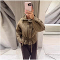 Upgraded Thick Wrap Front Tie Padded Jacket Kimono Style Collar Long Sleeve Loose Warm Daily Women Coat 2026 Winter Cotton Coats