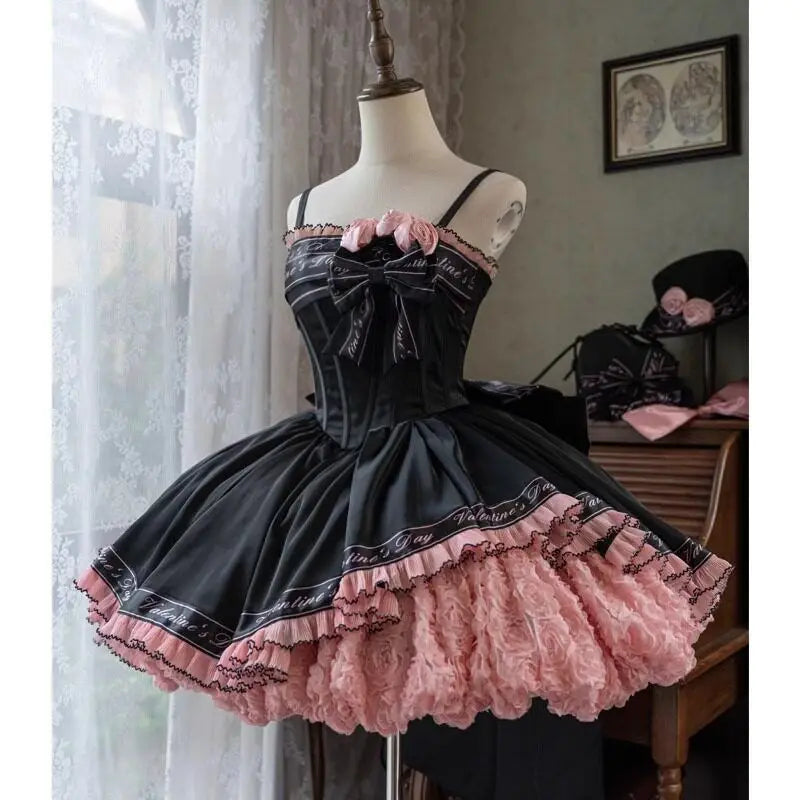 Olivegirl Lolita Dress High-end Banquet Birthday Party Costume Girl Women's Sweet Ballet Style Lolita Dress Flower Princess