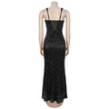 Prom Gowns European and American Temperament Backless Suspender Dress Solid Slim Draped Sequined Long Dresses for Women