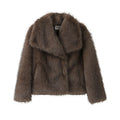 Winter Iconic Blogger Fashion Fluffy Square Collar Faux Fur Coat Women Ins Hot Chic Girls Fox Fur Jacket Outerwear