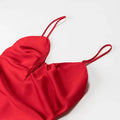 Solid Slimming Spliced Folds Dresses for Women V Neck Sleeveless High Waist Minimlist Suspender Dress Female