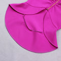 New Women Sexy Black Backless Ruffles Rayon Bandage Dress Elegant Club Party Dress Vestidos