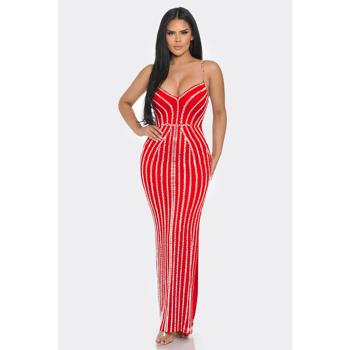 Sexy Maxi Rhinestone Sequin Dress Women Summer Straps Backless Party Vestido Female Wedding Gown Evening Night Dresses