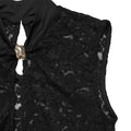 Sexy Women Lace Hollow Out Sleeveless Ruched High Split Maxi Long Dress 2026 Party Trendy Birthday Vacation Party Dresses