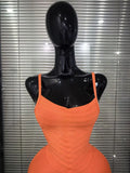 Pink Orange Women Sexy Strap O-Neck Bodycon Mini Bandage Dress Birthday Party Girls'Vacation Cocktail Outfit Wholesale