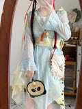 Olive Girl Yellow Flowing Sleeve Fairy Dress for Ren Faire 2026 Garden Wedding Fairycore Photoshoot Everyday Wear S-L XS-3XL Plus Size Flowing Sleeve Dramatic Silhouette Romantic Editorial Not Costume Chinese Heritage Fashion Women