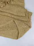 2026 Sexy Hollow Out Kintting Long Dress See Through Crochet Lace-up Bandage Fringed Tube Dress Women Beachwear Vestidos