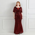 Plus Size Dress for Women Glitter Sequin Dresses Sexy Party Birthday Elegant Celebrity Floor Length Maxi Evening Dress