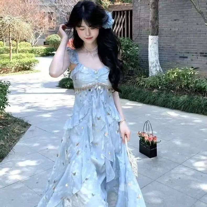 Olive Girl Romantic Dress for Garden Wedding 2026 Fairycore Photoshoot Everyday Wear S-XL XS-3XL Plus Size Romantic Cottagecore Garden Party Editorial Not Costume Dress Chinese Heritage Fashion Women