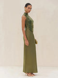 Women Tassel Top + Long Skirt Two Piece Sets Sexy Sleeveless Fringe Bandage Matching Set Evening Party Cocktail Outfit