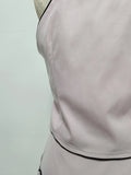 French Elegant Two Piece Set for Women Laple Sleeveless Slimming Cardigan Top High Waist A Line Skirt Suit Female