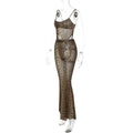 Sexy See Through 2 Piece Set Women Sexy Strapless Bodysuit Tops+Flare Pants Matching Summer Midnight Clubwear Outfits