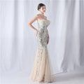 Sexy Elegant Long Wedding Party Dresses for Women 2025 Luxury Mesh Bridesmaid Evening Dresses Woman Sequin Summer Dress