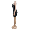 Mesh Sexy Dress Rhinestone Sleeveless Elastic Bodycon Trend Birthday Midnight Party Outfits Luxury Shiny Dress Vestidos