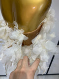 Elegant Flower Sexy Top Skirt Two Pieces Set 2025 Women Evening Party Prom Celebrate Birthday Nightclub Dress Stage Outfit