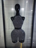 Big Crystal Women Sexy Off the Shoulder Hollow Out Bodycon Mini Dress Nightclub Party Celebrate Birthday Cocktail Clothing