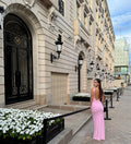 Elegant Knitted Backless Long Dress Sexy Women's Hollow Out Curvy Dresses Female Summer White Brown Pink Black Beach Vacation