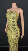 Hot Selling Dresses Women Elegant Night Gown Prom Evening Dress Party Shiny Diamond Crystal Dresses Women Lady Elegant