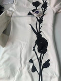 New Arrivals Autumn Heavy Flower print Slim Mini Dress Women's Long Sleeve Celebrity Party Elegant Short Dress