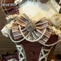 Olivegirl Victorian Vintage Elegant Lolita Dress Women Sweet Bow Ruffles Slim Bandage Princess Dresses Girls Kawaii Cute Party