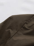 Casual Daily Wear Coffee Trench Coat for Women Stand Collar Buttons Design Belt Accent Oversized for Street Style