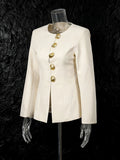 Apricot Pantsuits Womens Jacket Pants Matching Sets Elegant Single-Breasted Blazer Pant Suit Set Fashion 2 Pieces Outfit