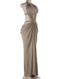 Sexy Backless Maxi Summer Dress Women Beach Vacation Birthday Dress Woman Elegant Cocktail Party Evening Long Dresses Vestidos