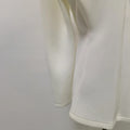 Irregular Office Tunic Coat for Women V Neck Long Sleeve Shoulder Pud Design Spliced Hollow White Jackets Female