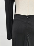 Black Turtleneck Backless Maxi Dresses Female Long Sleeve Slimming Minimalist High End Style for Luxury Cocktails