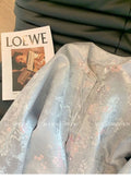 Women's Jacket with Contrasting Cuffs  Early Spring New Style  Button-up Tang Suit Top Elegant Daily Coat