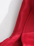 Red Sexy Off Shoulder Ruffle Slim Irregular Long Dress 2026 New Red Fashion Evening Party Trendy Clothing