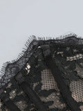 Sexy Lace See-through Patchwork Corset Dress Female Bodycon Elegant Party MIrrgualr Mini Dress Women Tube Top Dress New