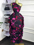 Women Floral Printed One Shoulder Sleeveless Stacked Ruched Bodycon Midi Maxi Long Dress Sexy Party Evening Dresses