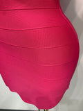 Women Sexy Backless Pink Bodycon Mini Bandage Dresses Elegant Evening Party Luxury Birthday Nightclub Cocktail Prom Gown