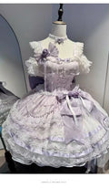 Olivegirl Lolita Style Sweet Ballet Cute Girl Lady Dress Fairy Heavy Industry Lace Birthday Party Princess Dress Jsk for Women