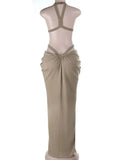 Sexy Backless Maxi Summer Dress Women Beach Vacation Birthday Dress Woman Elegant Cocktail Party Evening Long Dresses Vestidos