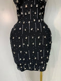 Women Sexy Backless Bodycon Sleeveless Bandage Dress Black Pink Elegant Prom Gown Club Evening Party Luxury Birthday Dresses