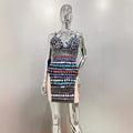 Luxury Diamond Glam Low-Cut Suspender Dress Heavy Industry Celebrity Party Stage Performance Dress Evening Dresses Woman Elegant