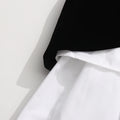 Hit Color Loose Mini Dresses for Women Square Neck Long Sleeve High Waist Temperament Dress Female Fashion