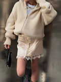 Luxury Lace Up Mini Women Skirt High Waist Lace Trim Minimalist Slim Skirt for Cocktail Party Wear Fashion Summer