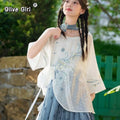 Olive Girl Red Embroidered Embroidered Top for Garden Wedding 2026 Fairycore Photoshoot Everyday Wear S-XL XS-3XL Plus Size Embroidered Romantic Garden Party Editorial Not Costume Embroidered Top Chinese Top Blouse Chinese Heritage Fashion Women