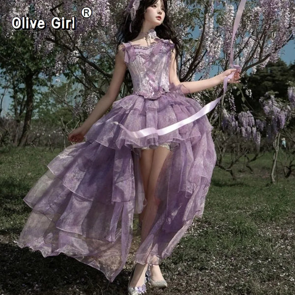 Olivegirl Lolita Sweet Dress Party Day Banquet Ceremony Graduation Princess Camisole Dress Elegant High-end Women's Clothing