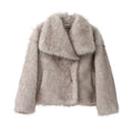 Winter Iconic Blogger Fashion Fluffy Square Collar Faux Fur Coat Women Ins Hot Chic Girls Fox Fur Jacket Outerwear