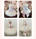 Olivegirl 2026 Kawaii Lolita Dress Women Fashion Design Slim Sling Bow Lovely Princess Dresses Sweet Lace Patchwork Pink Girl