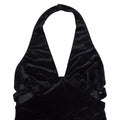Sexy Halter Backless Velvet Dress Women Lace Up High Side Split Bodycon Maxi Evening Night Club Party Long Dresses Vestidos