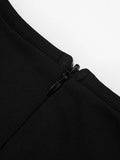 Weird Puss Irregular Low-Neck Playsuit Women Trend Wild Sexy Short Sleeve Patchwork Classic Fashion Simple Stretch Streetwear