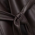 Women's Chic Lapel Oversized PU Leather Jacket Casual Full Sleeve Drop Shoulder Belted Coat Lady 2026 Spring Chic Streetwear